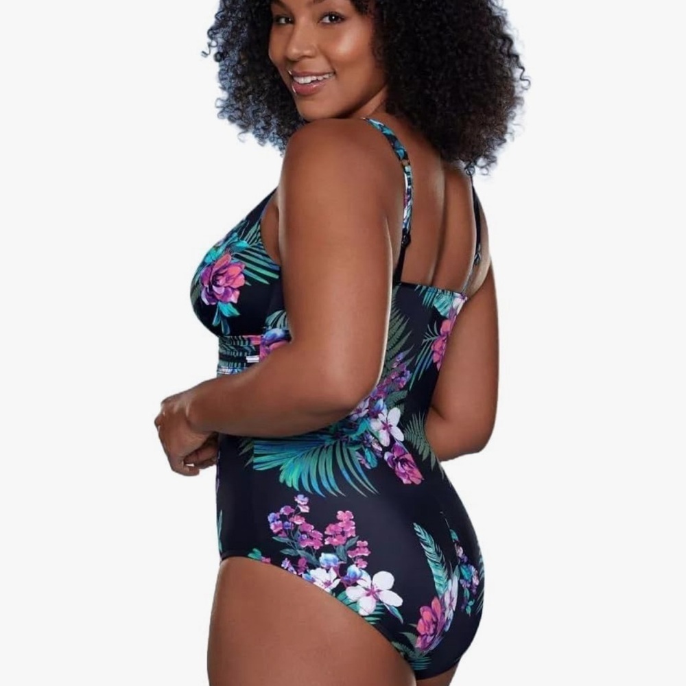 Aquagreen Floral Print Women's Swimwear - Picture 3 of 9